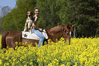 woman with horse an dog