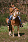 woman with Haflinger & Jack Russell Terrier