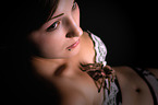 woman and tarantula