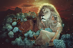 woman with Lion