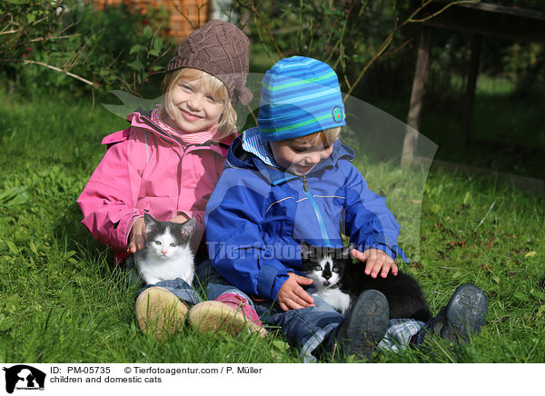 children and domestic cats / PM-05735