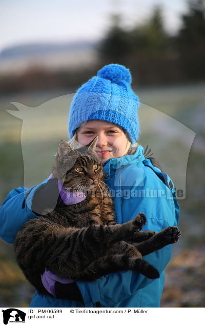 girl and cat / PM-06599