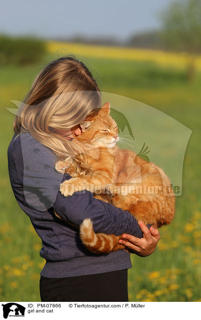 Mdchen und Katze / girl and cat / PM-07866