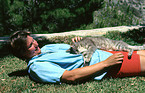 woman with cat