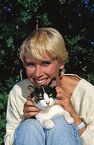 woman with cat