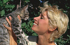 woman with cat
