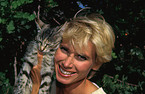 woman with cat