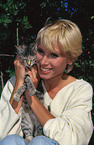woman with cat