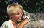 woman with cat
