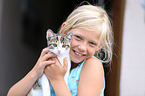 girl and cat