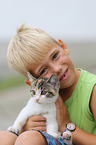 boy and cat