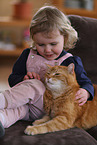 girl and cat