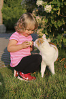 girl and cat