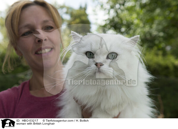 woman with British Longhair / HBO-03217