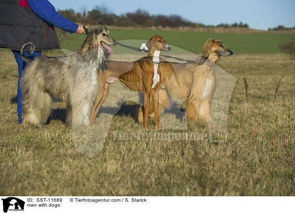 Mann mit Hunden / man with dogs / SST-11689