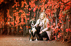 woman and Appenzell Mountain Dog