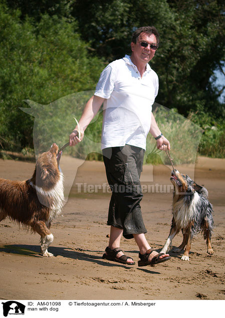 Mann mit Hund / man with dog / AM-01098