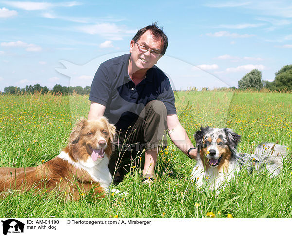 man with dog / AM-01100