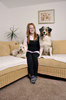 woman with dogs