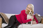 Nina Bauer with Beagle