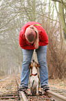 woman and Beagle