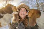 woman with Beagle
