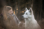 woman and Berger Blanc Suisse