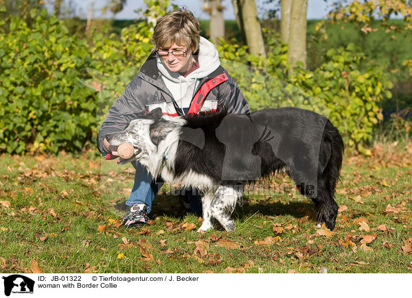 Frau mit Border Collie / woman with Border Collie / JB-01322
