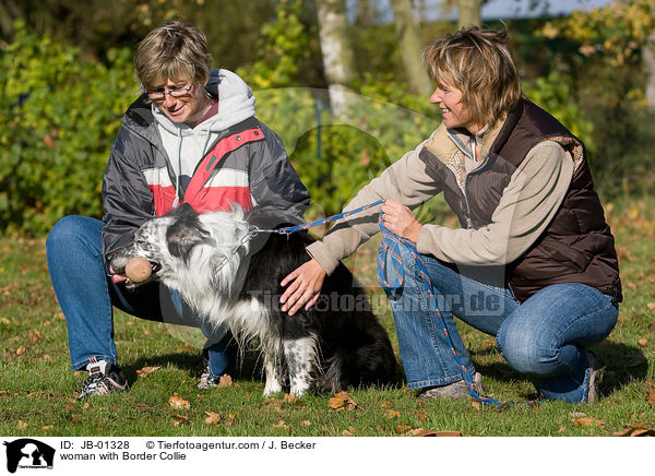 Frau mit Border Collie / woman with Border Collie / JB-01328