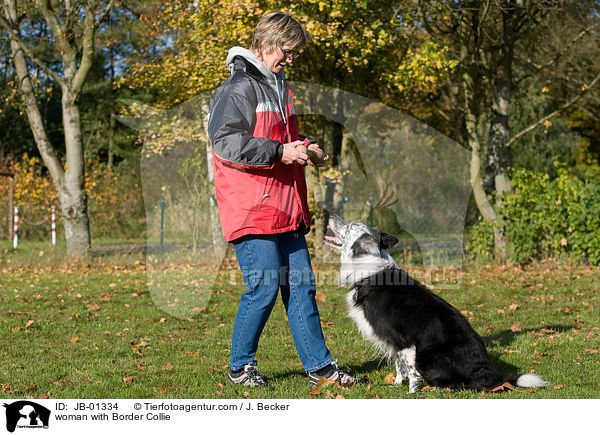 woman with Border Collie / JB-01334