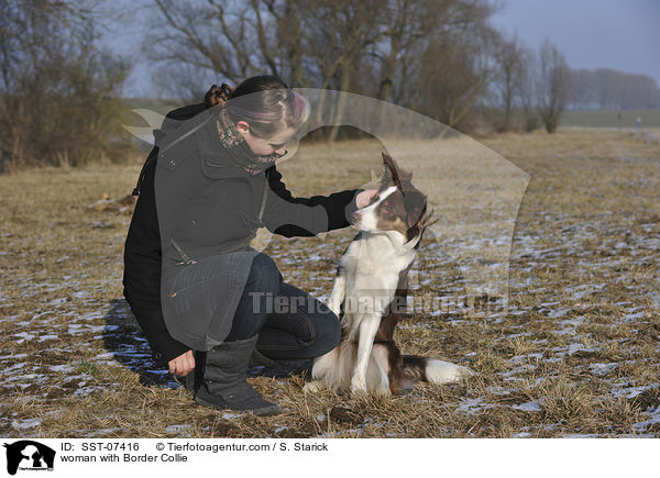 woman with Border Collie / SST-07416