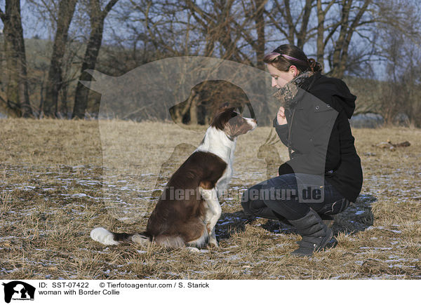 woman with Border Collie / SST-07422