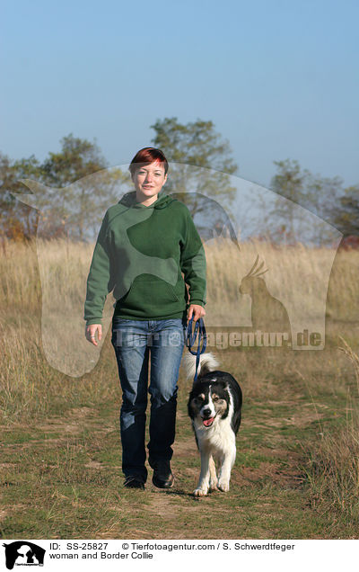 woman and Border Collie / SS-25827
