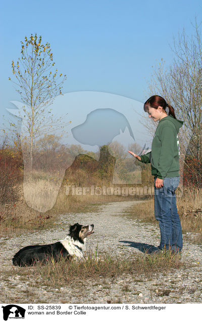woman and Border Collie / SS-25839