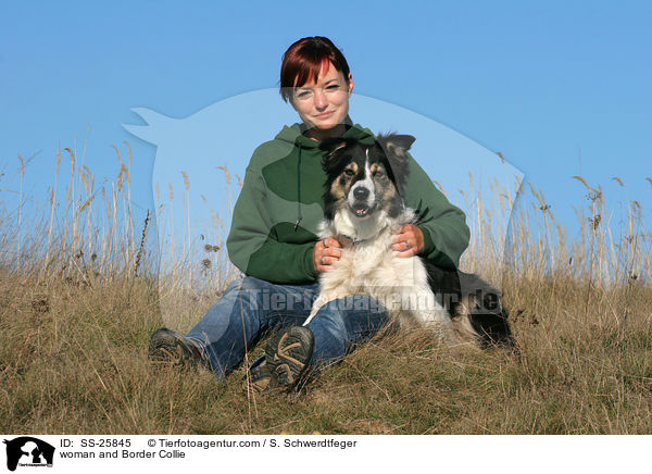 woman and Border Collie / SS-25845