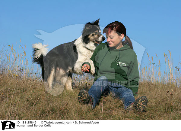 woman and Border Collie / SS-25849