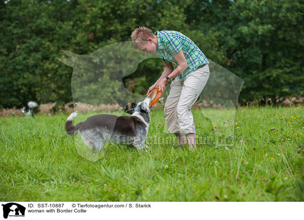 woman with Border Collie / SST-10887