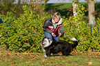 playing with Border Collie