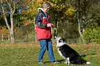 woman with Border Collie