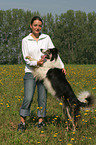 woman with Border Collie