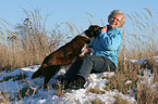 woman with Border Collie