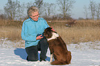 woman with Border Collie