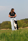 woman and Border Collie