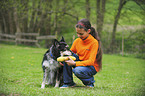 girl with Border Collie