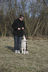 woman with Border Collie