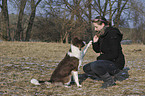 woman with Border Collie