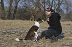 woman with Border Collie