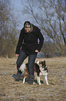 woman with Border Collie