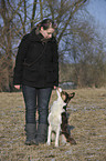 woman with Border Collie