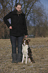 woman with Border Collie